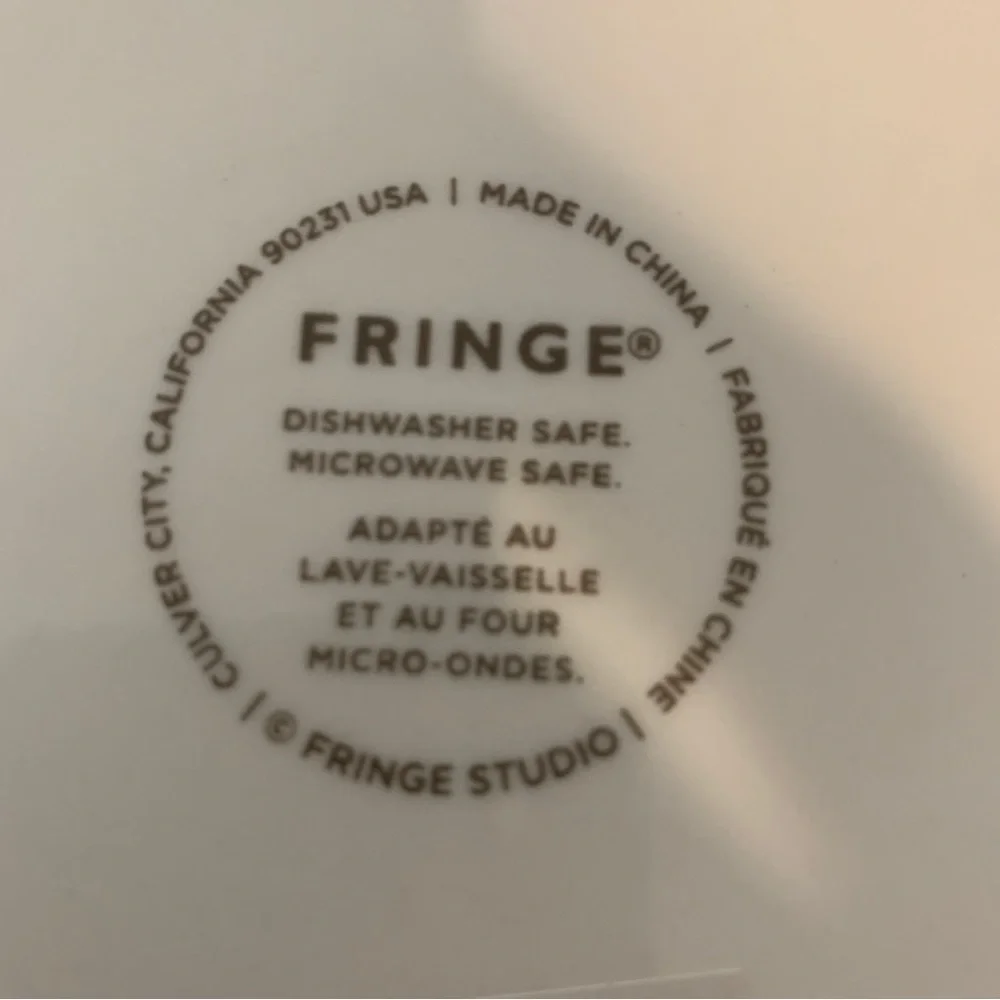 Dog Bowl 6” Round Dishwasher Microwave Safe Dish Cream Color Fish Dog Design